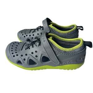 Crocs Swiftwater Play Shoes Water Shoes Gray Green Sneakers Boys Sz 3 New